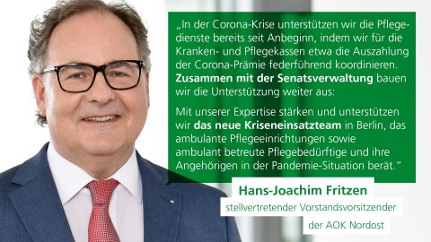 Hans-Joachim Fritzen, stellvertretender Vorstandsvorsitzender der AOK Nordost